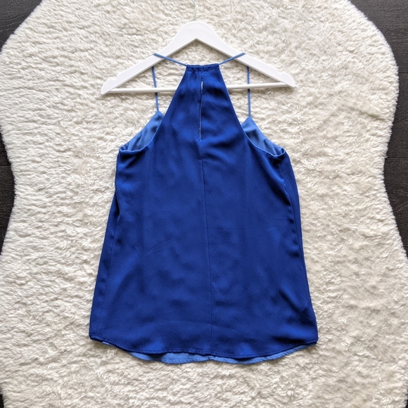 Express Reversible Cami Blouse Blue Top - Picture 7 of 8